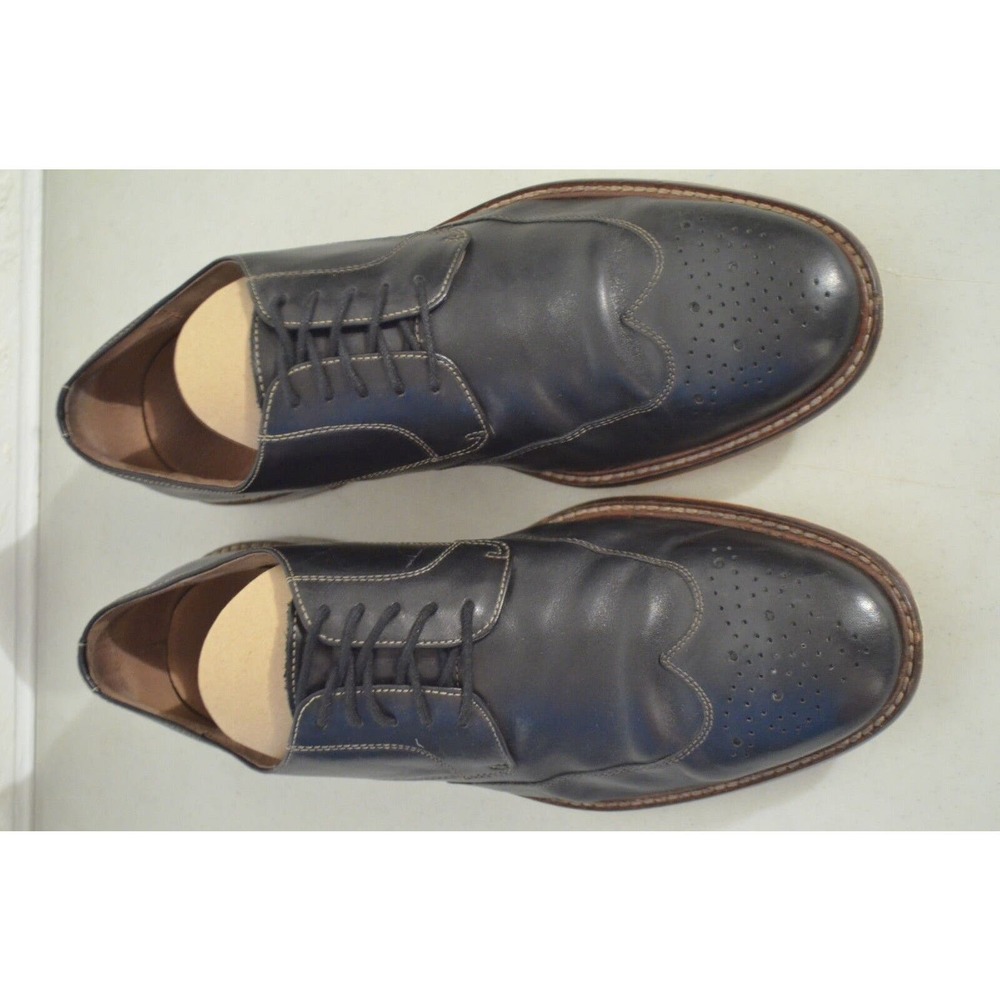 Banana Republic 10.5 M Digby Brogue Black Leather Lace Up Dress Shoes‎ - Picture 3 of 6